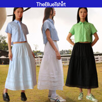 TheBlueTshirt - Chân váy maxi xếp ly xoè dáng dài cho nữ - Boho Maxi Skirt - Eco Cotton