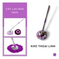 [THÊM 1 BÔNG] CÂY LAU NHÀ INOX XOAY 360 ĐỘ - LAU SẠCH MỌI GÓC CẠNH TRONG NHÀ BẠN