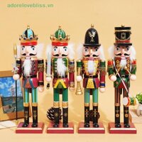 Thêm 1 Cái 30cm Phong Cách Vintage Nutcracker Con Rối Bằng Gỗ Vẽ Tay Nutcracker Lễ Hội Sưu Tập Con Rối Đồ Chơi Quà Tặng Trang Trí Giáng Sinh BSS