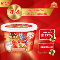 Thêm 20% Xúc Xích - Thùng 12 tô Mì Tô Trộn Có Xúc Xích Cua Xốt Singapore Yes Mom 113.2gr/ Tô