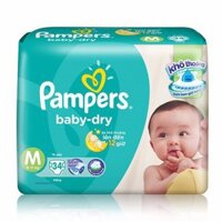 [thêm 4m] Tã dán Pampers M34 (38 miếng)