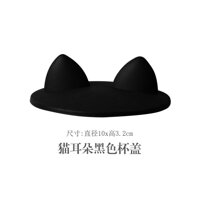 Thêm Dễ Thương Silicone Nắp Cốc Hoạt Hình Nắp Cốc Cốc Quai To Kính Nắp Cốc Cốc Nước Nắp Gốm Cốc Chống Tràn Nắp