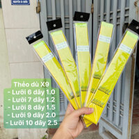 thẻo dù x9 buộc sẵn lưỡi đôi