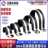Thép không gỉ 304 Hình Chữ U Dải Cao Su Cưỡi Cassette Dải Cao Su Kẹp F1 Loại Dây Cao Su Thẻ Ống Cách Nhiệt Thẻ Yên Xe Thẻ