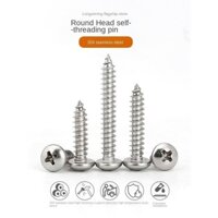 Thép không gỉ 304 Vít Tự Dính Chéo Đầu Tròn Kéo Dài Bu Lông Gỗ Răng Cuộn Tóc M2M3M4M5M6