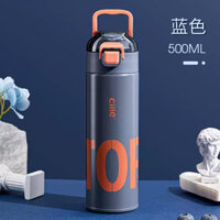 Thép không gỉ 316 Bình Giữ Nhiệt Nam Nữ Thể Dục Ngoài Trời Thể Thao Du Lịch Đơn Giản Di Động Dung Tích Lớn Cốc Nước 500ml