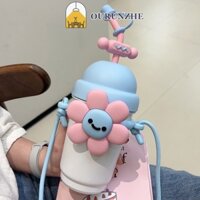 Thép không gỉ cao cấp 700Ml có cốc giữ nhiệt ống hút