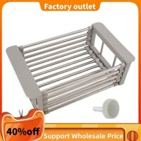 Thép không gỉ có thể điều chỉnh bằng kính thiên văn nhà bếp chèn sắp xếp lưu trữ trên bồn rửa chén Giá phơi bát đĩa Khay đựng rau củ Drain-B