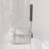 Thép không gỉ Dày Tay Cầm Thẳng Giỏ Chiên Dày Gia Cố Chiên Lưới Chiên Đậu Phụ Rây Lọc Dây Thép Scree