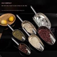 Thép không gỉ dày xẻng đá xẻng thực phẩm xẻng gạo xẻng trái cây sấy khô trà xẻng bỏng ngô hạt dưa x