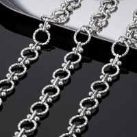 Thép không gỉ Flash Vòng Tròn Kẹp Thanh Dây Xích Trang Sức Tự Làm Phụ Kiện Quần Áo Dây Xích Vật Liệu Handmade