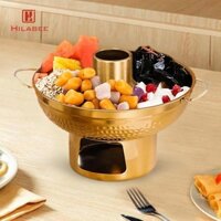 Thép không gỉ Trà Sữa Lẩu Món Tráng Miệng Fondate Bộ Nồi Chống Dính Di Động Vintage Truyền Thống