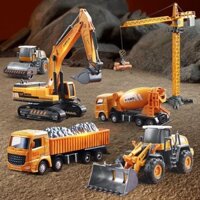 Thép Liwei Hợp Kim Xe Kỹ Thuật Máy Xúc Xúc Đất Cần Trục Xe Đồ Chơi Trẻ Em Bé Trai Mô Hình Quán Tính Chống Rơi