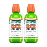TheraBreath Nước súc miệng Dr. Katz, loại bỏ hơi thở thơm mát, hương thơm lâu dài, di động cho nam, nữ và trẻ em
