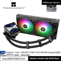 Thermalright GRAND VISION 240 ARGB tản nhiệt nước lạnh 3,4 inch Màn hình LCD độ phân giải 480 * 480 Bộ tản nhiệt khung gầm làm mát chất lỏng cho LGA1851 / 1700 / AM4 / AM5