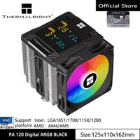 Thermalright PA120 ARGB Màn hình LCD kỹ thuật số CPU Bộ tản nhiệt làm mát không khí 6 ống tản nhiệt Khung gầm tản nhiệt CPU / CPU giám sát đồng thời / Hỗ trợ LGA1851 / 1700 / AM5