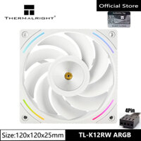 Thermalright TL-K12RW Quạt lùi 120mm Quạt làm mát CPU 2150RPM Vỏ máy tính tốc độ Làm mát 4PIN Điều khiển PWM Ổ cắm ngược Quạt PC đen / trắng