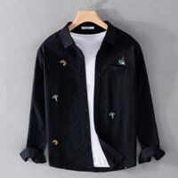 Thêu Cao Cấp Dài Tay Áo Sơ Mi Cotton Nam Thương Hiệu Xu Hướng Thoải Mái Áo Sơ Mi Nam Top Quần Áo Thiết Kế Ban Đầu Chemise Homme Camisa Masculina Camisas De Hombre Ropa