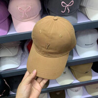 Thêu Chữ Y Cotton Mũ Bóng Chày Cho Nữ Mùa Hè Hàn Quốc Ins Đơn Giản Đa Năng Mặt-Slimming Thời Trang Mỏ Vịt Mũ Bán Buôn