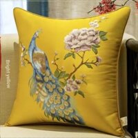 Thêu Cổ Điển Gỗ Gụ Sofa Đệm Đầu Giường Túi Mềm Tựa Lưng Gối Có Lõi Phòng Khách Tùy Chỉnh Vỏ Gối