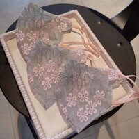 Thêu Jacquard Ba Chiều Mỏng Phong Cách Chống Nắng Ren Mặt nạ Có Thể Điều Chỉnh Thoáng Khí