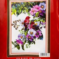 [Thêu Kín]Tranh Thêu chữ thập {Mẫu Mới} Đôi Chim Phu Thê Viên Mãn E278(60x90cm)