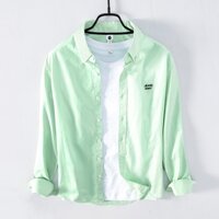 Thêu Mới Thời Trang Dài Tay Nguyên Chất Cotton Thương Hiệu Áo Sơ Mi Dành Cho Nam Thời Trang Thoải Mái Áo Nam Quần Áo Camisa Masculina Camisas De Hombre Ropa Hombre Giao Hàng Thả Nhanh