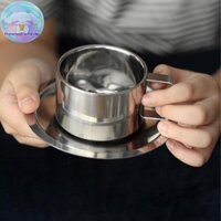 Thewoodfameing 180ml / 200ml Cốc Cà Phê Hai Lớp Chống Nóng Bộ Cốc Trà Inox Có Đĩa Và Thìa EN