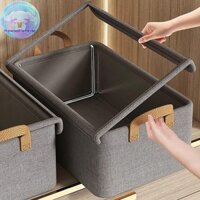 Thewoodfameing Cationic Khung Thép Gấp Hộp Bảo Quản Quần Áo Quần Nhà Ngăn Đa Năng Ngăn Kéo Tủ Quần Áo Hộp Bảo Quản EN