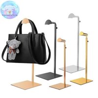 Thewoodfameing Có Thể Điều Chỉnh Đánh Bóng Vàng / Bạc Túi Treo Túi Xách Kệ Trưng Bày Đứng Ví Túi Xách Giá Đỡ Sắp Xếp Đứng Lưu Trữ EN
