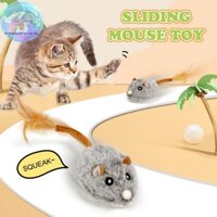 Thewoodfameing Mèo Giảm Chán Đồ Chơi Chuột Nhỏ Mèo Teasing Gậy Chống Cắn Mèo Tease Đồ Chơi Thú Cưng Đồ Chơi Tương Tác Đồ Dùng Cho Thú Cưng EN