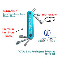 THFND061 TOTAL Bộ 6 chìa đầu vặn bu lông