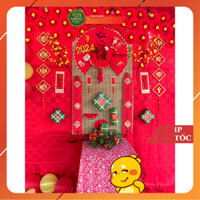 thi công trang trí tiểu cảnh Tết 2024Mành tăm tre trang trí 1.5mx2m. Mành tre che nắng cố định. Phông tre trang trí