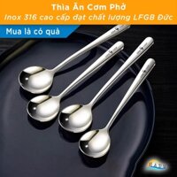 Thìa Ăn Cơm, Muỗng Ăn Phở Inox 316L SSGP Cao Cấp, Thìa Sâu Lòng Đúc Nguyên Khối Đạt Chất Lượng Đức LFGB