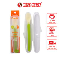 Thìa Ăn Dặm Cho Bé Combi Thìa Silicon Cao Cấp Nhỏ Gọn Kèm Hộp - Bibo Mart