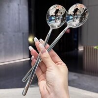 Thìa ăn uống cao cấp Fat Pig Hero Factory bằng thép không gỉ, tinh xảo, giá trị cao, kiểu Hàn Quốc, tay cầm dài, thìa cơm gia đình