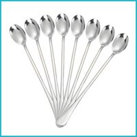 Thìa Cà Phê 8X Thìa Trà Đá Thép Không Gỉ Dài Nhà Thanh Uống Khuấy 7.87in Bộ Đồ Ăn Iced Teaspoon enmdavn