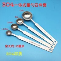 Thìa Đo Tay Cầm Dài Thìa Đo Sữa Bột Thìa Định Lượng Thìa Muối Thìa 1.25 / 2.5 / 5 / 7.5 / 15ml Đo Trái Cây Bột Thìa