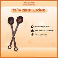 Thìa đong định lượng muỗng đong bột cà phê 8-10g làm bằng nhựa màu nâu từ Message Coffee