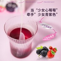 Thìa hương vị trái cây dâu tây và dâu tằm Senfeng Garden, mật ong, đồ uống ăn sáng lành mạnh, đồ uống văn phòng, 84g/hộp