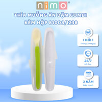 Thìa Muỗng Ăn Dặm Combi Kèm Hộp 81008/1238 Chất Liệu Nhựa PP Không Chứa BPA - Nimo