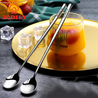 Thìa, Muỗng Jodily Inox 304 Mạ Vàng Cao Cấp - Uống Cà Phê, Sinh Tố, Nước Ngọt, Ăn Hoa Quả KT19.5x3cm - Inox 304