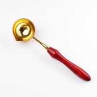 Thìa muỗng và lò đun sáp đóng dấu niêm phong decor bì thư, thiệp cưới, quà tặng - Thìa gỗ T1 Vàng
