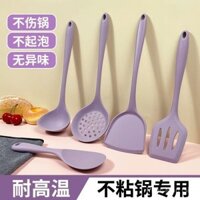 Thìa silicone cấp độ trẻ em, chịu nhiệt và không dính, bộ thìa nồi điện, bộ bếp 2 món