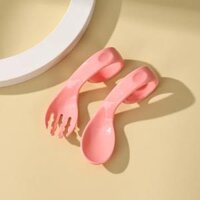 Thìa Tập Luyện Cho Trẻ Sơ Sinh, Bộ Nĩa, Thìa Đầu Cong, Hộp Đựng Đồ Ăn Cho Trẻ Em, Thìa Hỗ Trợ Ăn Uống Tự Chủ Cho Bé lzb045vn