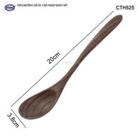 ThìaMuỗng gỗ Óc Chó nhập khẩu Mỹ cao cấp 20cm CTH525 - Muỗng ăn cơm, hoa quả, decor, xúc đồ ăn siêu sạch