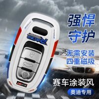 Thích hợp cho 12-18 Audi A6L Chìa Khóa Q5 Chìa Khóa 17 A8L Chìa Khóa Xe Ô Tô Vỏ Bảo Vệ Phong Cách Đua Xe