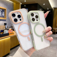 Thích hợp cho Apple 16ai Nút cảm biến Vỏ bảo vệ 16promax Từ tính mạnh mẽ iPhone16ProMax Vỏ điện thoại nam nữ 15ProMax Bao gồm tất cả Vỏ kẹo trong suốt 13 / 14