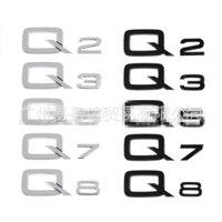 Thích hợp cho Audi q Series Xe Logo Miếng Dán Q2 Q3 Q5 Q7 Q8 Phía Sau Thân Cây Từ Logo Nhãn Dán Dịch Chuyển Nhãn Đuôi Xe Nhãn Dán