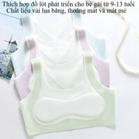 Thích hợp cho bé gái từ 9-13 tuổi trong giai đoạn phát triển, áo ngực liền mạch phù hợp cho học sinh thể thao, áo vest chống sốc chỉnh sửa lưng đẹp, hồng, da, xanh, tím, xanh lá cây